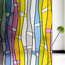 생활가꿈 열차단 무점착 유리창 컬러 시트지, 포레스트