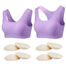 soleil 女童學生用無縫無痕內衣 柔軟U型內衣 + Y型內衣 + 胸墊4件組