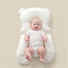 嬰兒防翻身小熊護枕, 白色