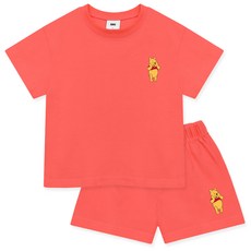 Little rabbit 兒童迪士尼小熊維尼短袖衣褲套裝