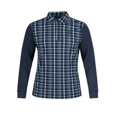 arnaldo bassini 男款格紋長袖高爾夫襯衫 AB2DMTS3509