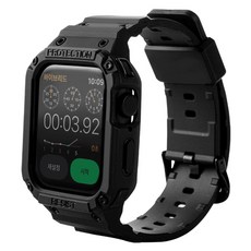 Imall 側邊全包覆矽膠一體式錶帶, 黑色, 1個