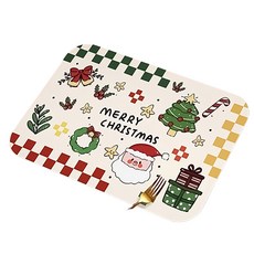 小麥購物 聖誕吸水防滑墊 L098, 磁磚紋款, 1個