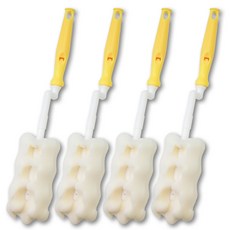 babybear 旋轉型奶瓶清潔刷, 黃色, 4個