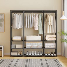 Yehome 三層系統衣架 掛衣架, 黑色