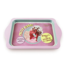 카타파하 빈티지 레트로 철제 복고풍 미니 쟁반, 프리티블런드, 1개