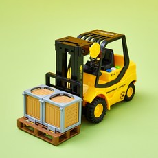 모던하우스 소리나는 중장비 지게차, 옐로우, 1개