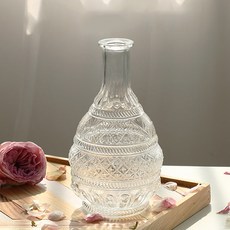 생활업글연구소 유리 화병 꽃병 A 중형, 투명
