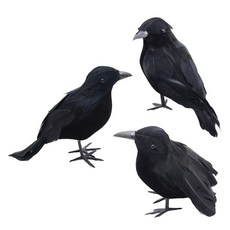 烏鴉鳥模型3件組, 黑色, 1組