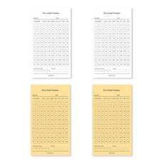 PAPERIAN 100 天目標跟?記事本 2 x 2p 套組, 白色, 黃色, 1套