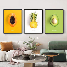 Kkongkong E Mall 客廳沙發 背景 臥室 餐廳 室內裝飾 畫框 3件組 F款 1.5m, 黑色