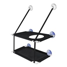 tuttogato 貓咪窗戶堅固雙層吊床, 黑色, 1個