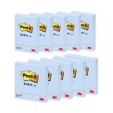 3M Post-it 利貼 便條紙 奶油藍 656 5入 + 654 5入, 1套, 100枚入