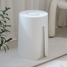Promade Tools 按壓式壓縮垃圾桶, 乳白色