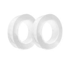 自然公園魔法星星凝膠超強力雙面膠 2mm*30mm*3m 2入+1mm*15mm*3m, 透明度, 1套