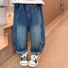 Starbean 小熊口袋鬆緊腰牛仔褲