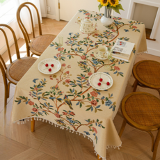 테이아 프렌치 가든풍 식탁보, 타입6, 1개, 2인용(100 x 160 cm)
