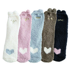 心形動物造型孕婦睡眠襪5件組 D20, 1組