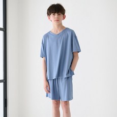 MAISON MAVARM 兒童學生V領五分袖上衣褲子套組