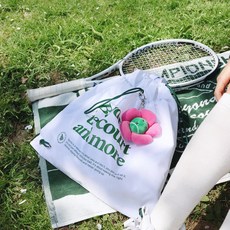 VictoryLap Essential Draw網球運動抽繩包, 白色