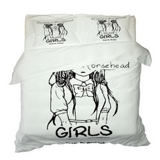 彩色印花被套枕套組 A_RD_155