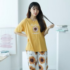 테라우드 여성용 스판 잠옷 홈웨어 상하 세트