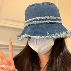 피어니스트 디테일 데미지 데님 벙거지