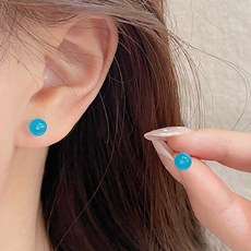 젤루나 베이직 심플 라운드 볼 귀걸이 P-346