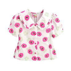 CURLYSUE 女童大領荷葉邊襯衫 C222BLG01P