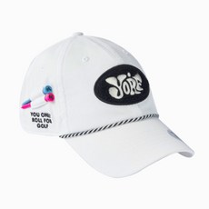 Yolf束帶棒球帽高爾夫球帽, 白色