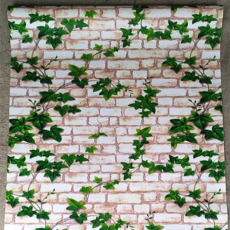 스크릿가든 벽돌형 점착용타일벽지, 푸른잎흰벽돌