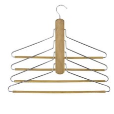 리빙에스 4단 원목 삼각 셔츠 옷걸이, 혼합색상, 1개