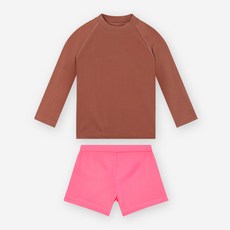 unifriend 女童甜美防曬泳衣兩件式套裝