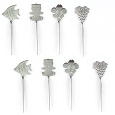 Wicker Rocking 水果叉架魚+熊+鮮花+葡萄4件套, 單色, 2套