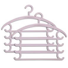 Hanttam工作室 防滑纖薄衣架, 粉紅色, 2入