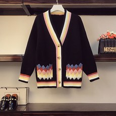 에스텔라 임산부 컬러풀 다이아몬드 니트 가디건 zxs1