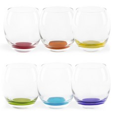 EXCELSA 玻璃杯6件組 405ml, 1組, 彩底圓肚