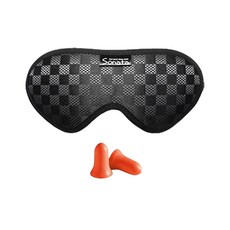 優雅眼罩 銀色+耳塞 2入組, 1套