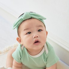 BABY&I 嬰幼兒羅紋莫代爾蝴蝶結髮帶