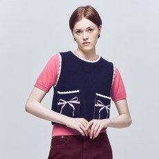 Vocavaca 女款 Emma 蝴蝶結口袋針織背心 VC2399KV002M