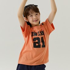 올리반 남아용 캐주얼 스티치 박시 오버핏 티셔츠