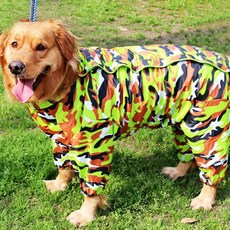 마켓감성 반려동물 우비, 1개, 밀리터리 그린