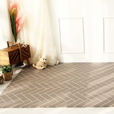 comet 防滑寵物地墊, 1個, 人字紋/棕色