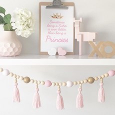 市集感性 北歐風格 馬卡龍木珠壁飾 派對裝飾掛旗, 類型4