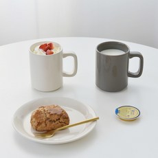 PRELUDE Miette 馬克杯 380ml x 2入組, 1套, 象牙白, 棕色
