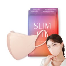 CLA Slim Fit 輕薄C型口罩 M KF94, 2包, 25片, 淺粉色