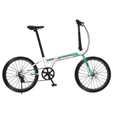 뮤트 콜라보 S20 미니벨로 접이식 자전거, 화이트 + 민트, 154.3cm, 1개