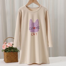 Kids Day 女童可愛貓咪連身睡衣