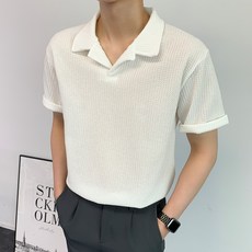 CONFIAR 男士夏季華夫格針織短袖T恤 TC9015