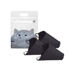 寵物中型犬防塵面罩 黑色 M號 3入, 1個